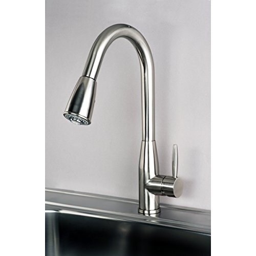 Builders Shoppe 1150SS Single Handle Pull-Down Kitchen Sink Faucet, 16